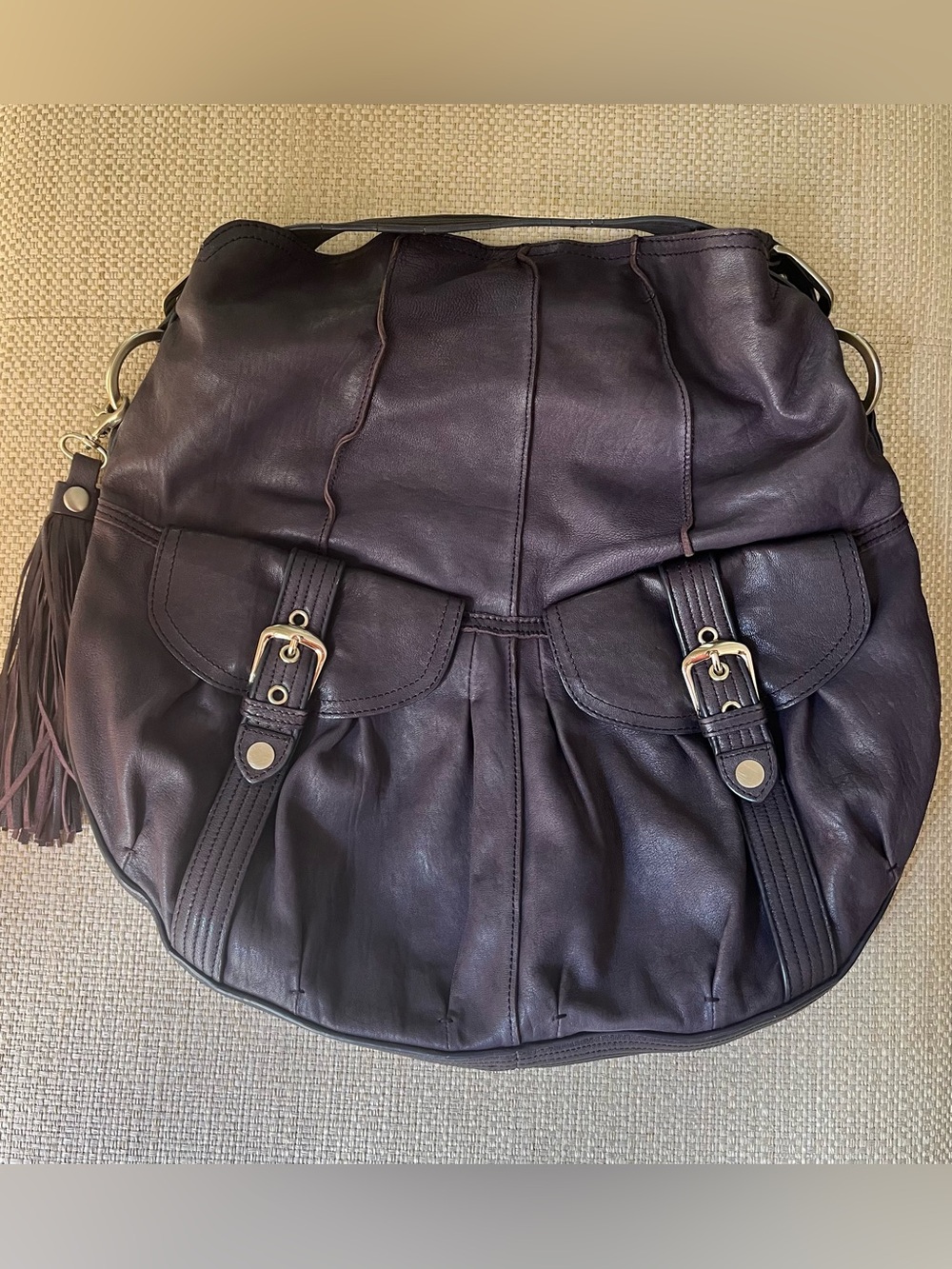 Junior Drake Hobo Bag in Eggplant
Rare Color!